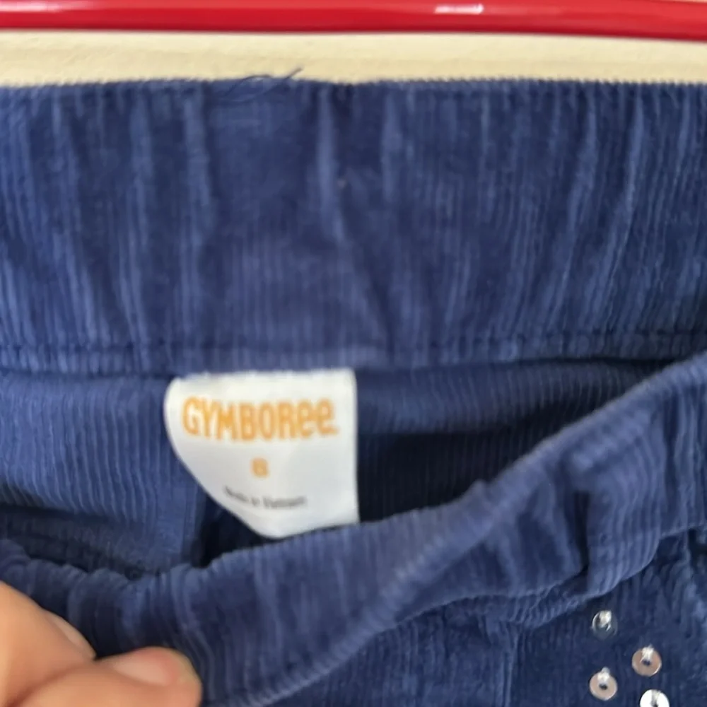 Gymboree Girl's Purple Blue Corduroy Pull on Pants size 8